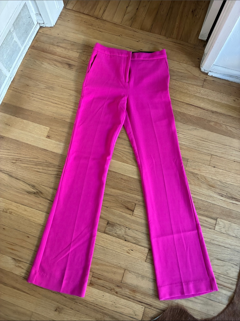 Victoria Beckham Bright Pink flared Women's Tailored Pants size 0